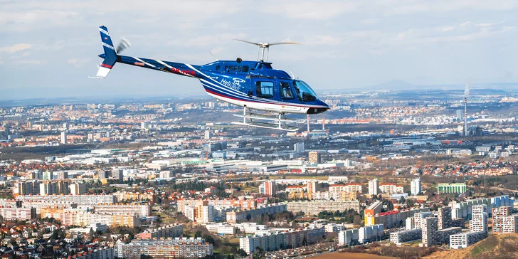 Až 15 min. letu vrtulníkem: více než 400 měst po celé ČR
