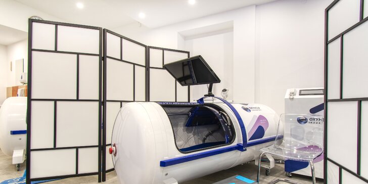 Hyperbarická kyslíková terapie: 1–20 vstupů do sedací komory či kapsle