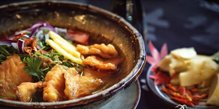 Tradiční vietnamská rybí polévka bún cá pro 1 nebo 2 osoby