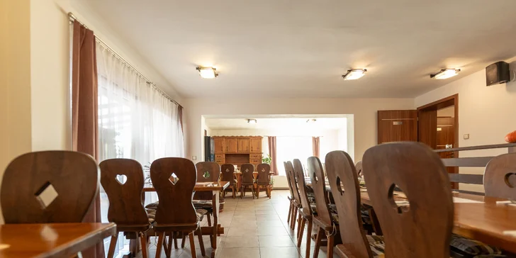 Šestichodové valašské menu v moderním pojetí i 60 min. privátního wellness pro dva