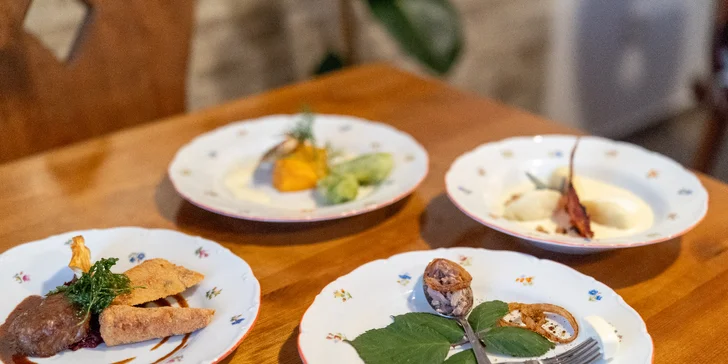 Šestichodové valašské menu v moderním pojetí i 60 min. privátního wellness pro dva