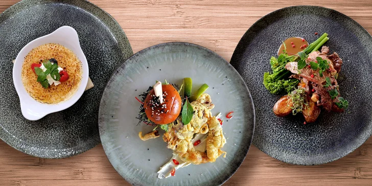 Jihoamerické degustační menu s krabem i hovězím steakem v restauraci u Kunětické hory