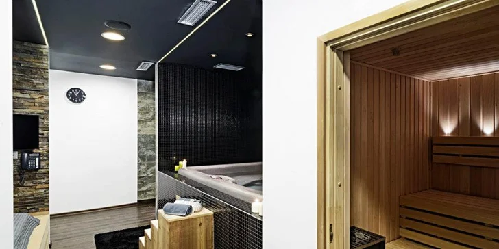 Soukromé VIP Spa s vířivkou, saunou a sektem