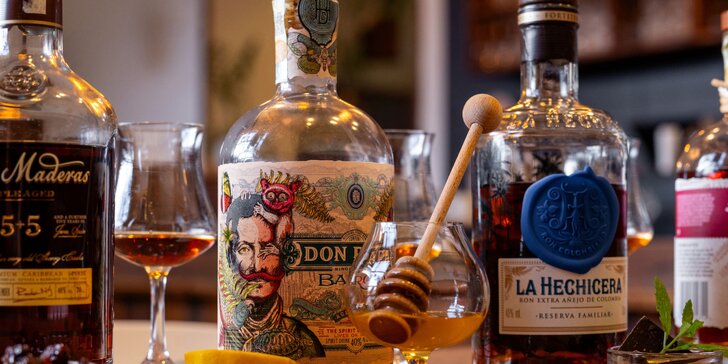 Degustace prémiových rumů pro jednoho či ve dvou: 4 exkluzivní vzorky z Kolumbie, Fidži i Karibiku