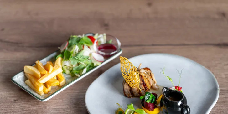 Exkluzivní středomořské čtychodové degustační menu šéfkuchaře z Kapverd.