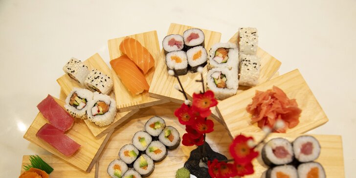 Pestré sushi sety podle výběru v OC Nisa: 28 nebo 35 kousků