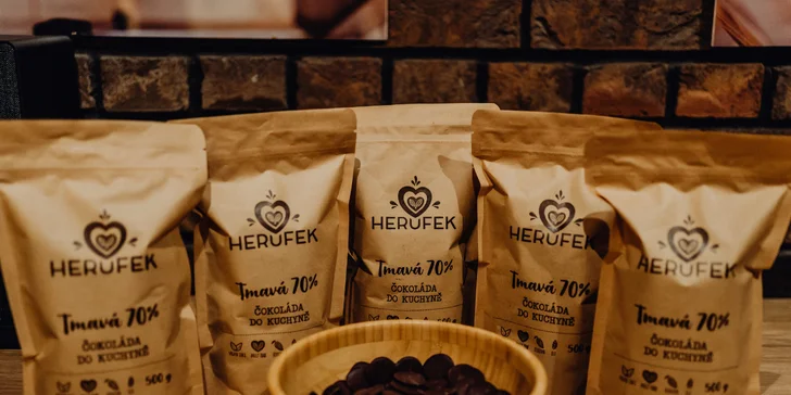 Zážitková exkurze pro 2 osoby do české Bean to bar čokoládovny HERUFEK: ochutnávka 4 čokolád