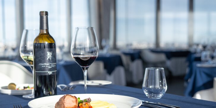 Luxusní 5chodové menu v Žižkovské věži: siven, telecí hřbet a signature cocktail