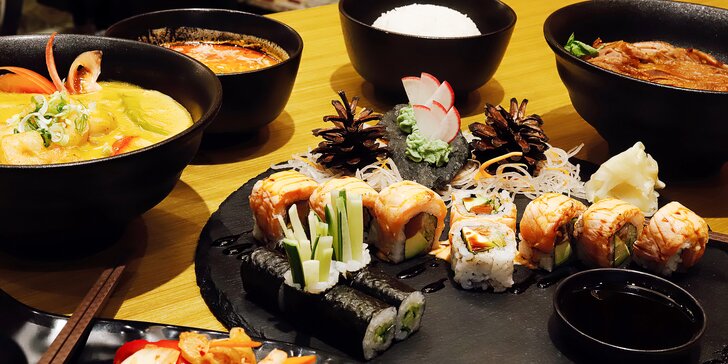 Voucher na cokoli z menu asijské restaurace Sayam v hodnotě 500 Kč: thajská kuchyně i sushi