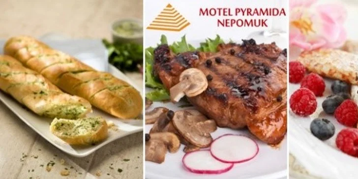 299 Kč za DVA rumpsteaky (250 g) s hříbkovou omáčkou, bagetou a DVĚ palačinky nebo zmrzlinové poháry v restauraci Pyramida. Chutná sleva 52 %.