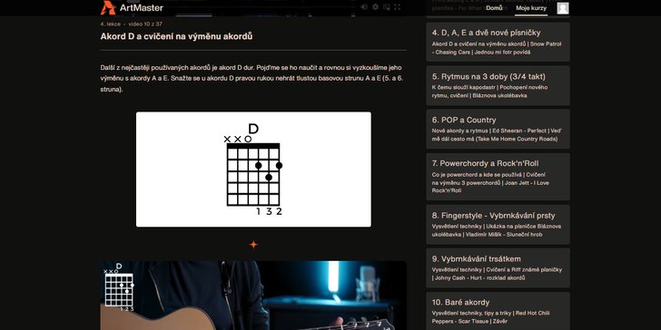 Online kurz hry na kytaru s Honzou Ponocným: pro úplné začátečníky i mírně pokročilé
