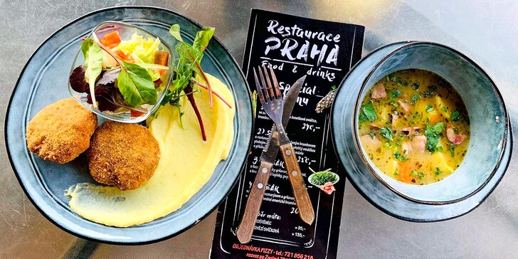 Restaurace Praha: otevřené vouchery na libovolné jídlo z aktuální nabídky