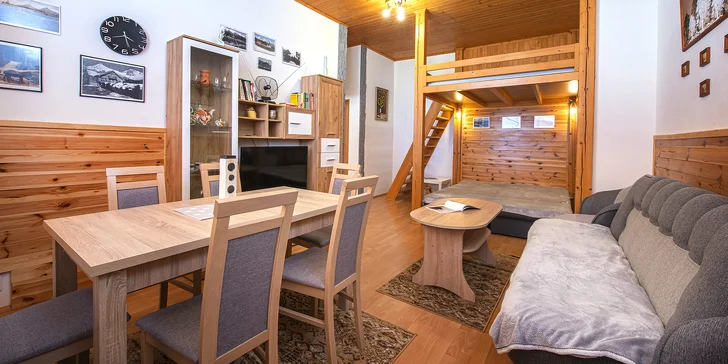 Dovolená ve Vysokých Tatrách: pobyt v apartmánu až pro 6 osob v lázeňské osadě Vyšné Hágy