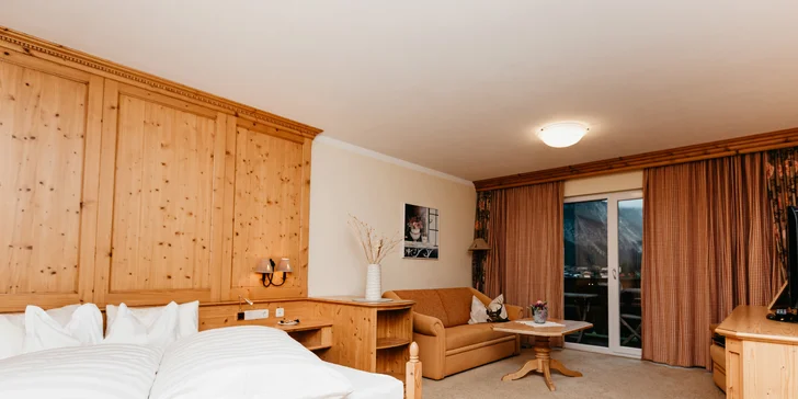 Tyrolské Alpy: hotel přímo u sjezdovky, wellness a vynikající polopenze