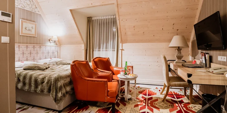 Luxusní 5* hotel v centru Zakopaného: neomezený wellness se saunami i vířivkami, polopenze