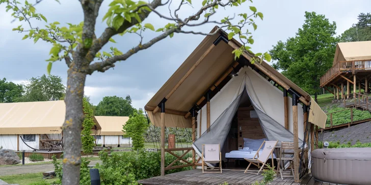 Dovolená v luxusním glampingu v srdci Štiavnických vrchů až pro 6 osob vč. snídaně