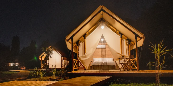 Dovolená v luxusním glampingu v srdci Štiavnických vrchů až pro 6 osob vč. snídaně