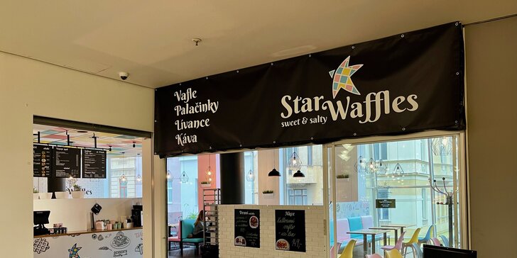 Sladká vafle, palačinka či lívance i teplý nápoj pro děti i dospělé v podniku Star Waffles