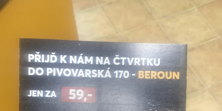 Čtvrtina pizzy o průměru 40 cm dle výběru z denní nabídky v Berouně