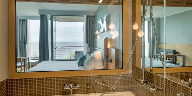 Luxusní hotel sítě Marriott v Sopotech: snídaně či polopenze, wellness, výhled na moře