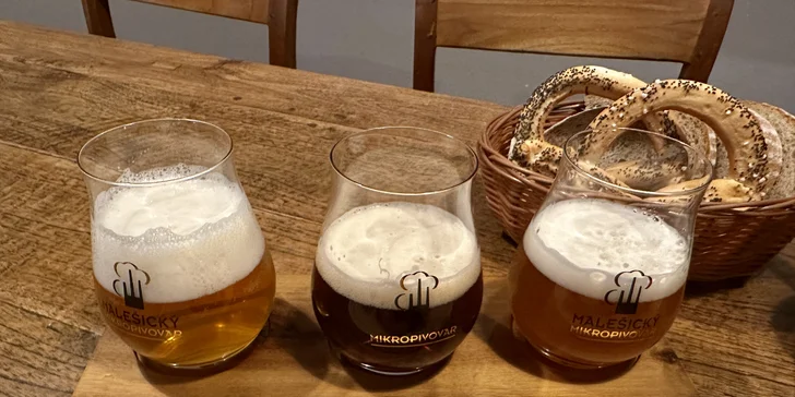 Masové prkno a pivní degustace v Malešickém mikropivovaru pro 2 osoby