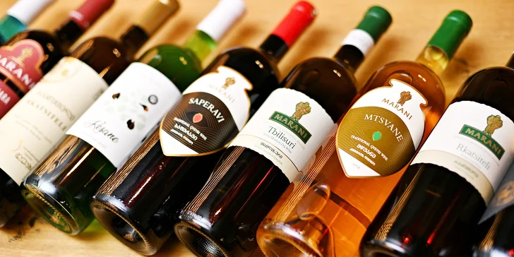 Degustace v LaVinu pro 1 nebo 2 osoby: 10 vzorků gruzínských vín pro každého a pestré tapas