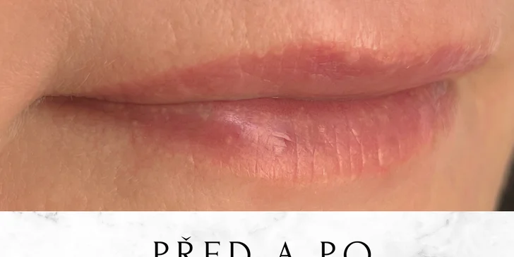 Přirozený permanentní make-up obočí pudrovou metodou nebo rtů