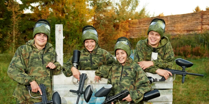 Akční zábava: 2 hod. paintballu vč. zapůjčení výbavy a munice pro 1–4 hráče