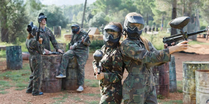 Akční zábava: 2 hod. paintballu vč. zapůjčení výbavy a munice pro 1–4 hráče