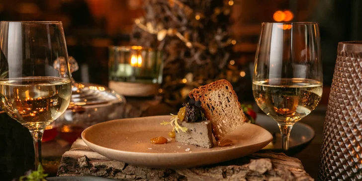 Degustační smoukované menu o 5 chodech i s proseccem a shotem pro dva