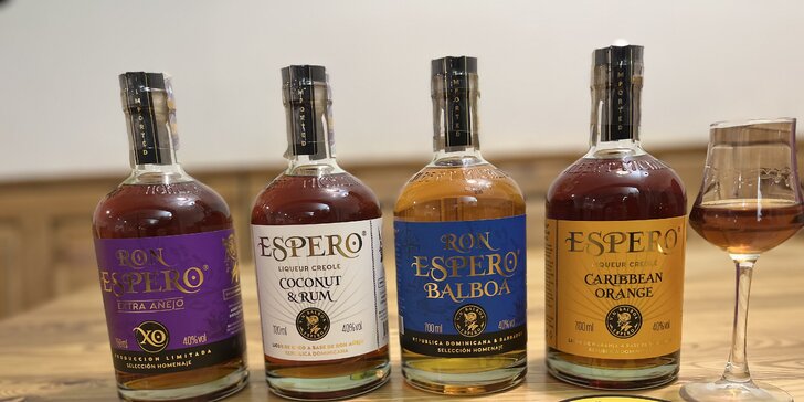 Ochutnejte svět: degustace rumů Ron Espero pro 1 nebo 2 osoby