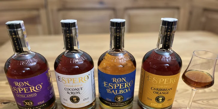 Ochutnejte svět: degustace rumů Ron Espero pro 1 nebo 2 osoby