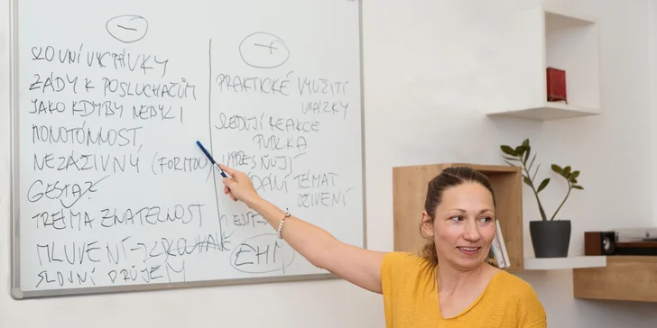 Zbavte se trémy: individuální komunikační workshop pro 1 i 2 osoby či měsíční kurz