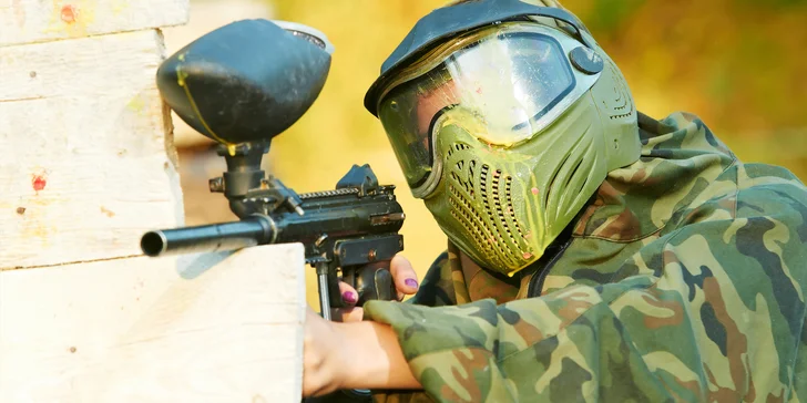 Akční zábava: 2 hod. paintballu vč. zapůjčení výbavy a munice pro 1–4 hráče