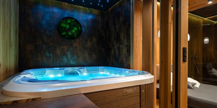 Privátní wellness apartmány na 120 minut: vířivka, sauna i relax zóna