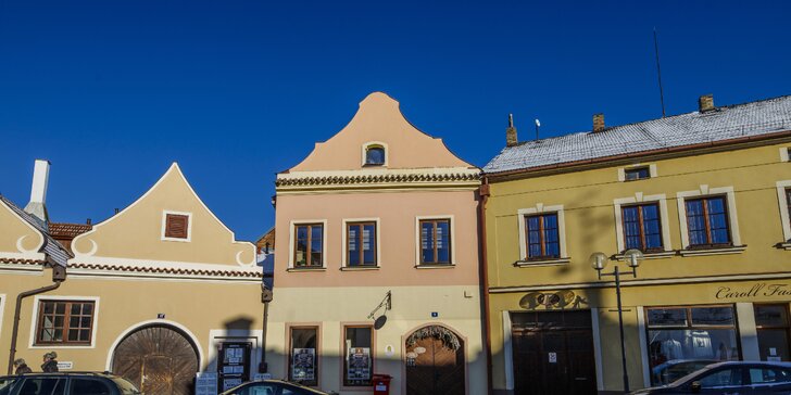 Apartmány v srdci Třeboně až pro 4 osoby: výhled na Zlatou stoku, vstup do Muzea marcipánu
