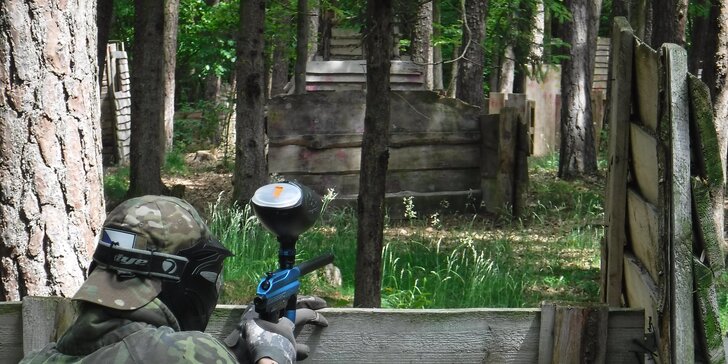 Paintballová přestřelka na lesním hřišti u Tábora pro děti i dospělé
