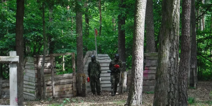 Paintballová přestřelka na lesním hřišti u Tábora: Junior verze až pro 8 hráčů, 2–⁠⁠⁠⁠⁠⁠4 hodiny
