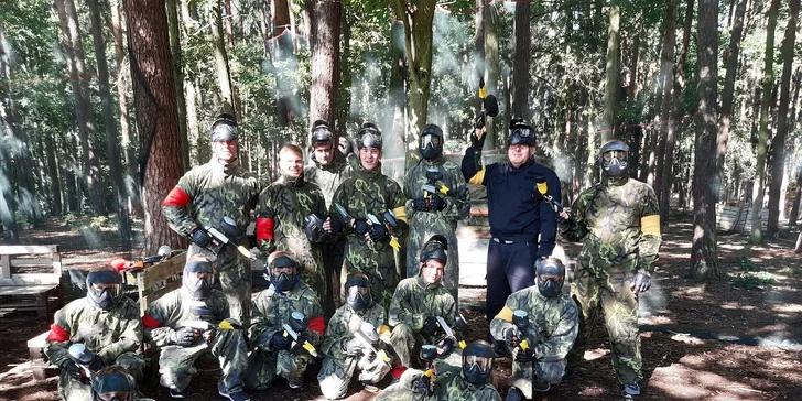 Paintballová přestřelka na lesním hřišti u Tábora: Junior verze až pro 8 hráčů, 2–⁠⁠⁠⁠⁠⁠4 hodiny