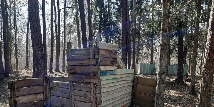 Paintballová přestřelka na lesním hřišti u Tábora: Junior verze až pro 8 hráčů, 2–⁠⁠⁠⁠⁠⁠4 hodiny