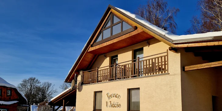 Pobyt v apartmánech u Pekla Čertovina s polopenzí a odpočinkem ve wellness