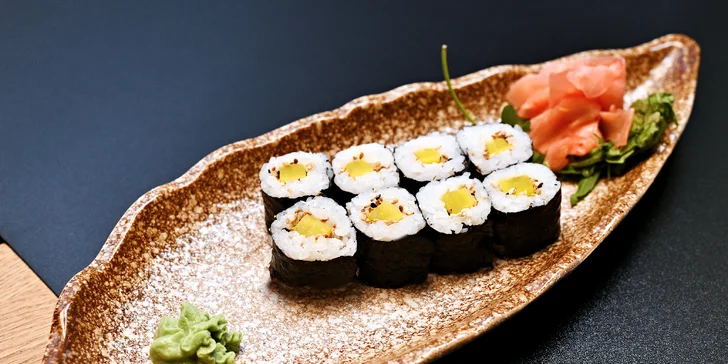 Sushi v Bali Bali u metra Křižíkova: maki, nigiri, california i losos, sety s 8 až 40 ks