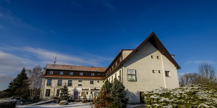 Polopenze s lahví vína a wellness jako pro pány v podhradí Zvíkova: jedna noc i týden v páru či s rodinou