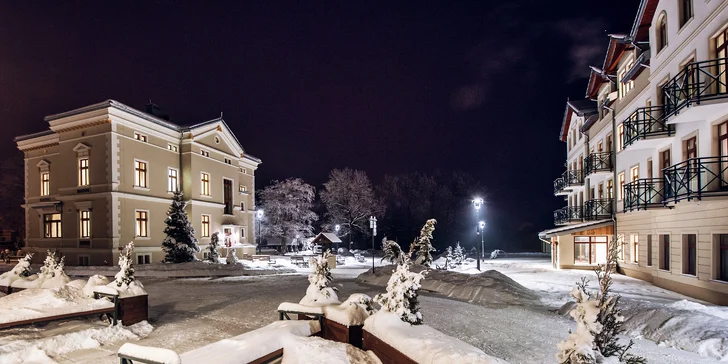 Luxusní hotel v lázeňském městě v polských Jizerkách: neomezený wellness, jídlo, dětské herny