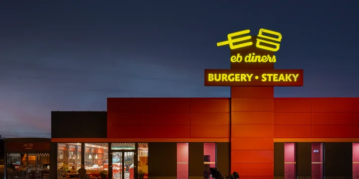 500-1 500 Kč na cokoliv v americkém dineru EB: burgery, sendviče, steaky