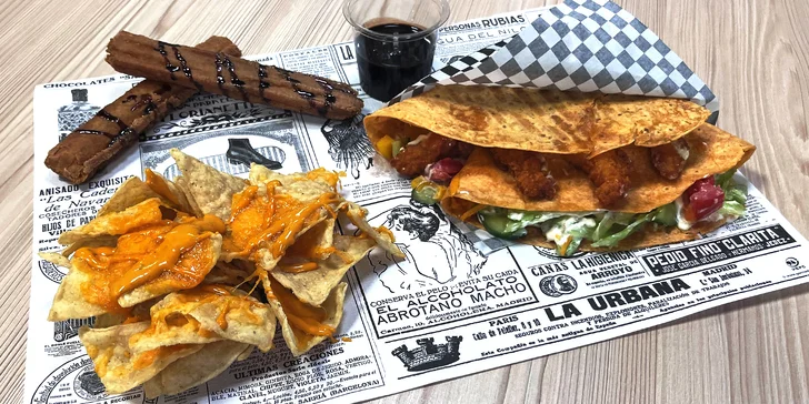 Tortila menu dle výběru, hovězí burger a příloha či mega taška s bagetami i toastem