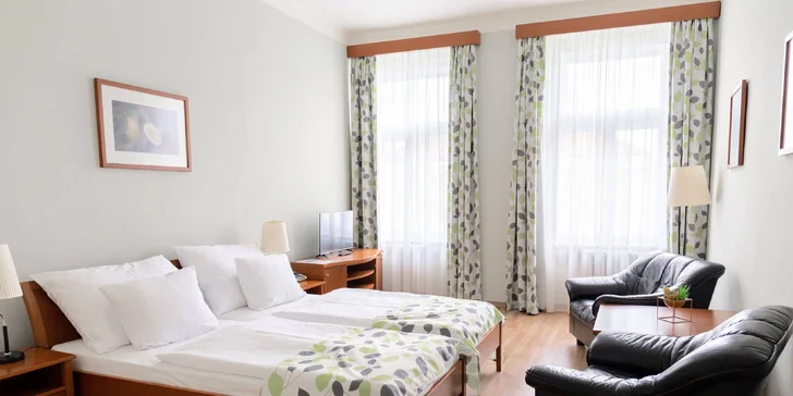 Královské Vinohrady až pro 5 osob: moderní apartmán s kuchyňkou a snídaně