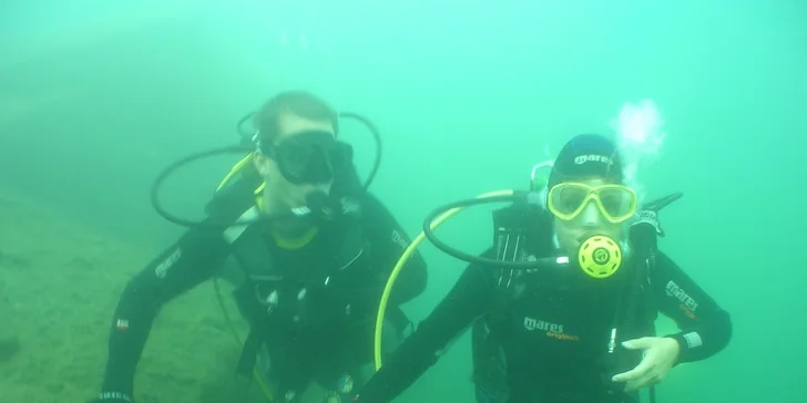 Zkušební ponor s přístrojem ve Výklekách u Přerova pro 1 nebo 2 osoby