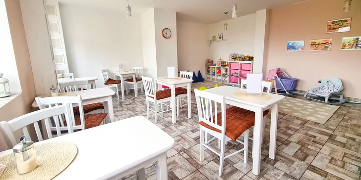 Vstup do dětské herničky a káva Javorka nebo dětská káva