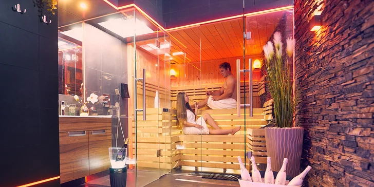 Relax v privátním wellness ve dnech neděle–čtvrtek: 60 nebo 90 min. a sekt či šampaňské